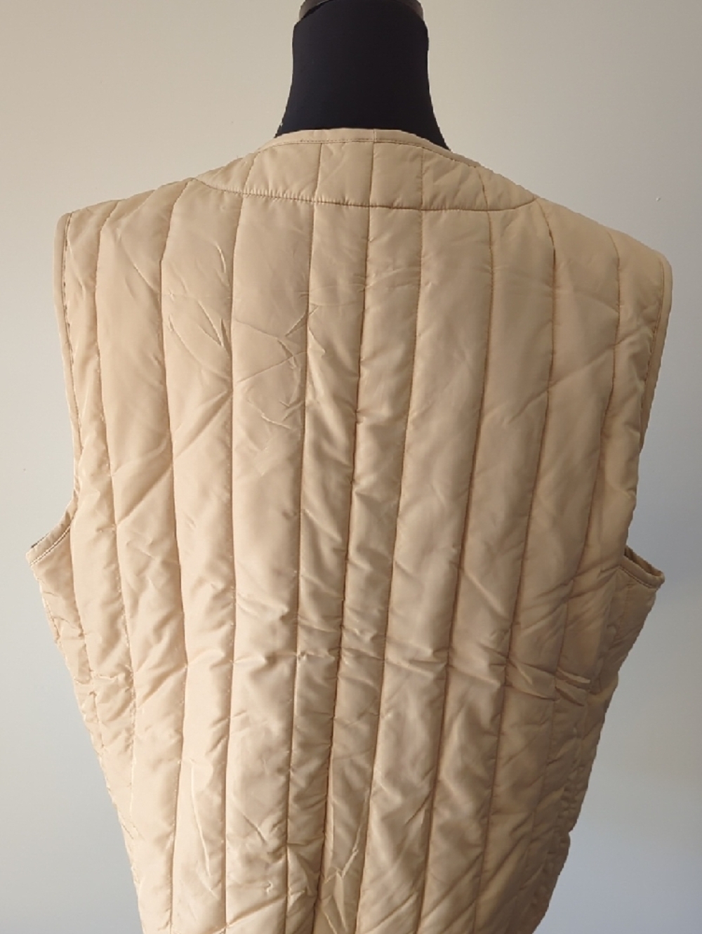 Saks Fifth Avenue Quilted Tan Button-Front Vest Size XL - Picture 5 of 13